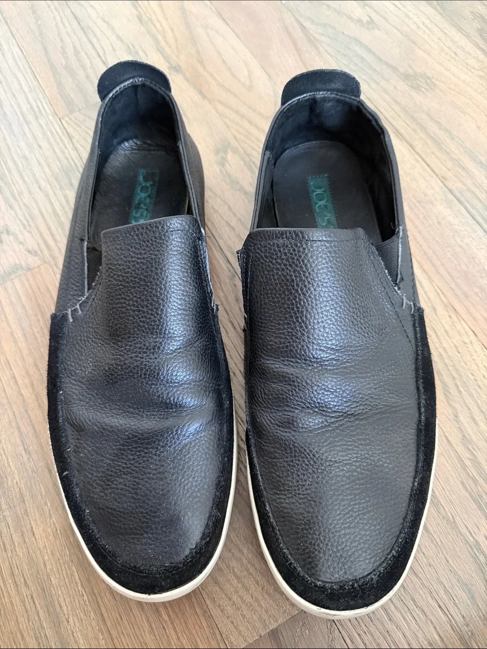 Men's Black Leather Slip-On Loafers